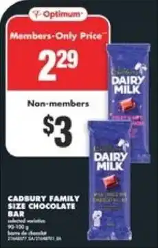 No Frills Cadbury family size chocolate bar offer