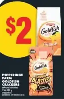 No Frills Pepperidge farm goldfish crackers offer