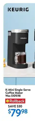 Walmart Keurig K-Mini Single-Serve Coffee Maker offer