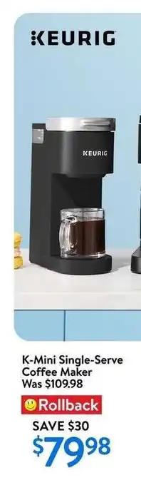 Walmart Keurig K-Mini Single-Serve Coffee Maker offer