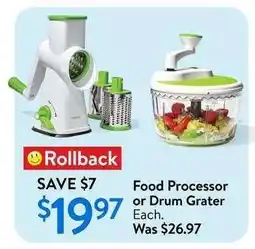 Walmart Food Processor or Drum Grater offer