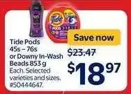 Walmart Tide Pods or Downy In-Wash Beads offer