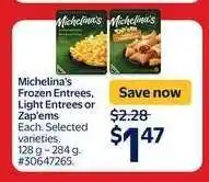 Walmart Michelina's Frozen Entrees, Light Entrees or Zap'ems offer