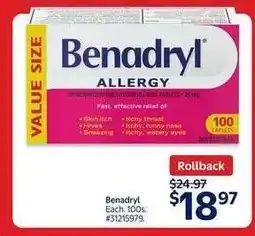 Walmart Benadryl Allergy offer