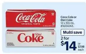Walmart Coca-Cola or Diet Coke offer