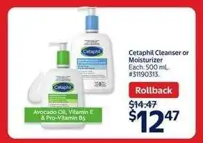Walmart Cetaphil Cleanser or Moisturizer offer