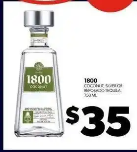 Real Canadian Liquorstore 1800 Coconut, Silver or Reposado Tequila offer