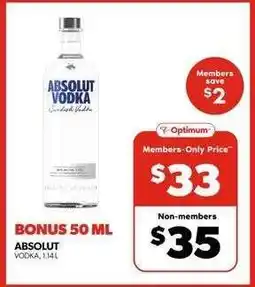 Real Canadian Liquorstore Absolut Vodka offer