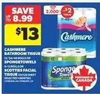 Real Canadian Superstore Cashmere Bathroom Tissue or SpongeTowels offer