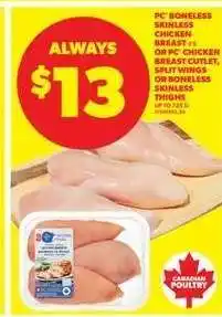 Real Canadian Superstore PC Boneless Skinless Chicken Breast offer