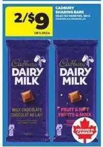 Real Canadian Superstore Cadbury Sharing Bars offer