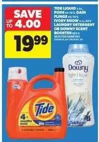 Real Canadian Superstore Tide Liquid, Pods, Gain Flings, Ivory Snow, or Downy Scent Booster offer