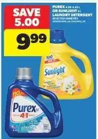 Real Canadian Superstore PUREX or SUNLIGHT Laundry Detergent offer