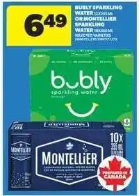 Real Canadian Superstore Bubly Sparkling Water or Montellier Sparkling Water offer