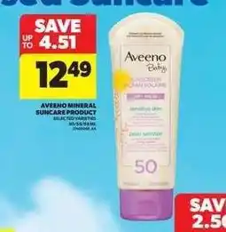 Real Canadian Superstore Aveeno Baby Mineral Suncare Product offer