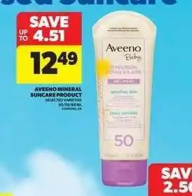 Real Canadian Superstore Aveeno Baby Mineral Suncare Product offer