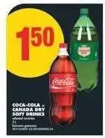 No Frills COCA-COLA or CANADA DRY SOFT DRINKS offer
