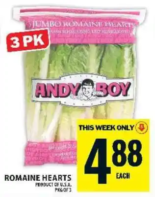 Food Basics ROMAINE HEARTS offer