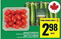 Food Basics Grape Tomatoes and Mini Cucumbers offer