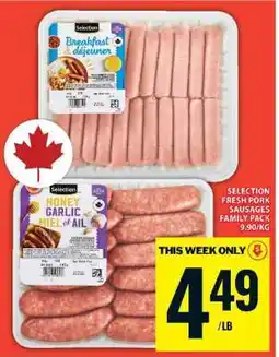 Food Basics SELECTION FRESH PORK SAUSAGES FAMILY PACK offer