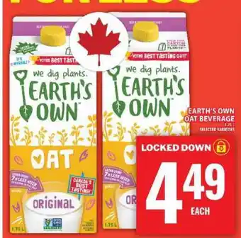 Food Basics EARTH’S OWN OAT BEVERAGE offer