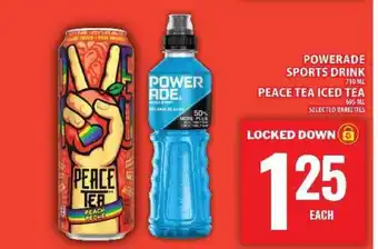 Food Basics Powerade Sports Drink / Peace Tea Iced Tea offer