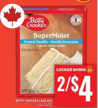 Food Basics BETTY CROCKER CAKE MIX offer