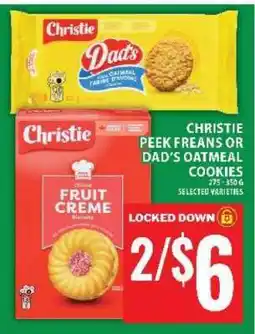 Food Basics CHRISTIE PEEK FREANS OR DAD’S OATMEAL COOKIES offer