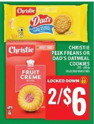 Food Basics CHRISTIE PEEK FREANS OR DAD’S OATMEAL COOKIES offer