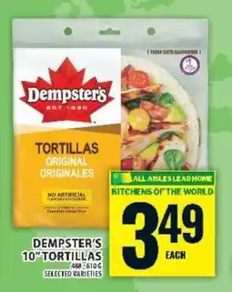 Food Basics DEMPSTER’S 10” TORTILLAS offer