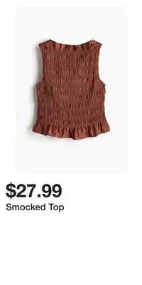 H&M Smocked Top offer