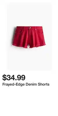 H&M Frayed-Edge Denim Shorts offer