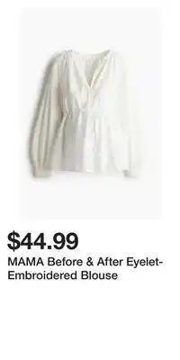 H&M MAMA Before & After Eyelet-Embroidered Blouse offer