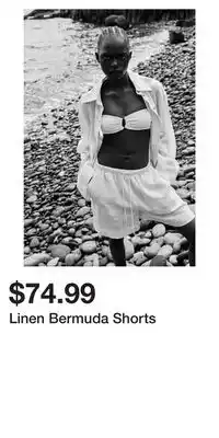 H&M Linen Bermuda Shorts offer