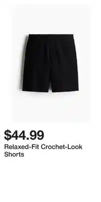 H&M Relaxed-Fit Crochet-Look Shorts offer