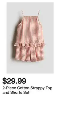 H&M 2-Piece Cotton Strappy Top and Shorts Set offer
