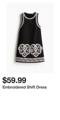 H&M Embroidered Shift Dress offer
