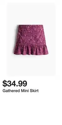 H&M Gathered Mini Skirt offer