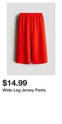 H&M Wide-Leg Jersey Pants offer