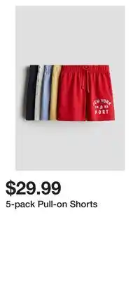 H&M 5-pack Pull-on Shorts offer