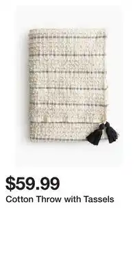 H&M Cotton Throw with Tassels offer