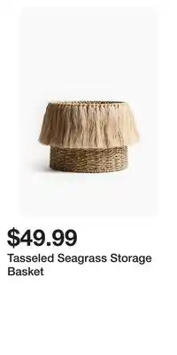 H&M Tasseled Seagrass Storage Basket offer