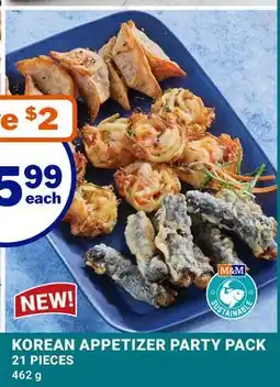 M & M Food Market KOREAN APPETIZER PARTY PACK 21 PIECES offer