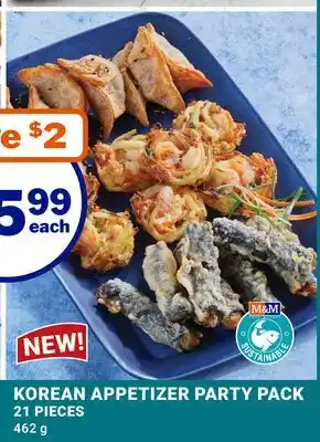 M & M Food Market KOREAN APPETIZER PARTY PACK 21 PIECES offer