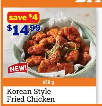 M & M Food Market Korean Style Fried Chicken offer