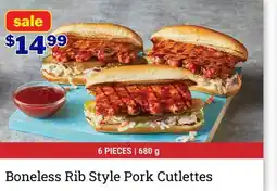 M & M Food Market Boneless Rib Style Pork Cutlettes offer