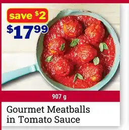 M & M Food Market Gourmet Meatballs in Tomato Sauce offer
