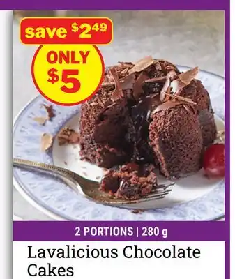 M & M Food Market Lavalicious Chocolate Cakes offer