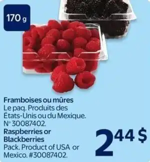 Walmart Raspberries or Blackberries offer