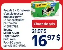 Walmart Bounty Select-A-Size Paper Towels offer